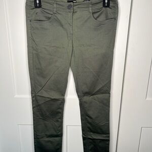 H&M Straight Leg Slim Green Pants Women’s Size 10